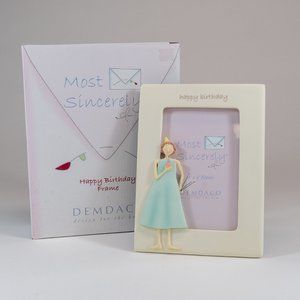 Demdaco Happy Birthday Picture Frame, (4" x 6" picture) Brand New